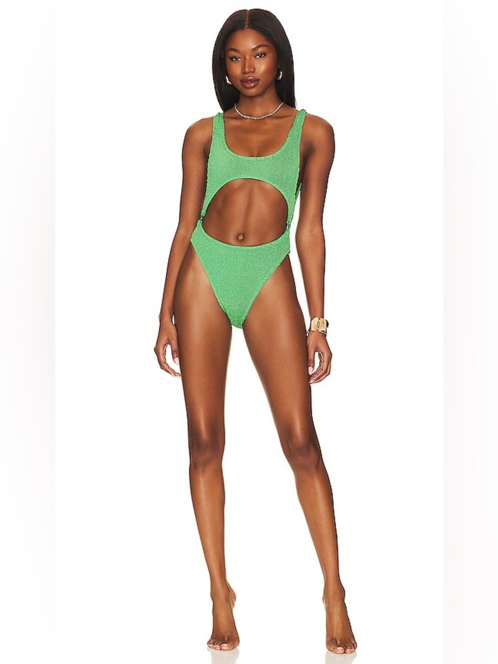 Good American Always Fits Sculpt Monokini Summer Green